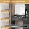 Vanity Desk With Mirror And LED Light Strip, Dressing Table With Large Drawer, 3 Level Storage Dresser & 3 Lighting Modes Adjustable Brightness, Suitable For Bedroom - Black - Image 4