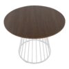 Canary Cosmo - Contemporary Dining Table - White / Walnut - Image 3