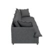 3 Seat Sofa Module For Modular Sectional Wide Seat Cloud Couch With Throw Pillows Upholstered - Gray - Image 3