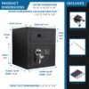 0 72 Cu Ft Keypad Depository Safe - Black - Image 12