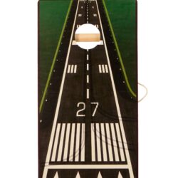 4X2 Ft Large Size Cornhole Board (Set of 2), Outdoor Game Board Set With 8 Bean Bags, Perfect For Lawn, Backyard, Beach, Park - White / Green