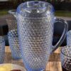 Diamond Cut Unbreakable Plastic Water Pitcher With Lid And Spout, Bpa Free, 2.5 Quarts - Blue - Image 5