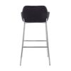 Daniella - Contemporary Fixed Height Bar Stool (Set of 2) - Chrome / Black - Image 5