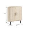 Contemporary 2 Door Mixed-Material Corner Accent Cabinet - Birch - Image 5