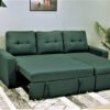 Convertible L Shaped Sectional Sleeper Sofa Bed, Saving Pull Out Couch - Teal - Image 10