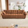 3 Seater Sofa Set Frame, Cover - Burnt Orange - Image 14