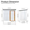 Garden Sheds 5Ftx4Ft Outdoor Storage Sheds White / Yellow - Image 6