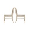 Cordoba - Dining Chair (Set of 2) With Acacia Wood Frame And Water Repellent Fabric - Beige / Yellow - Image 6
