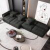 Modern Oversized Modular Sectional Sofa, Sparkling Fabric Soft Cushion Sofa With 6 Pillows, 6 Pieces Diy Combination Tufted Sofa, No Assembly Required - Black - Image 10