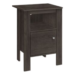 Accent Nightstand Side Table, Storage, Transitional - Oak