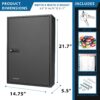 200 Key Adjustable Key Cabinet With Combination Lock Black - Gray - Image 6