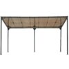 Outdoor Wall Mounted Gazebo With Sloped Roof Design, Uv Protection, And Durable Iron Frame - Gray - Image 23