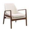 Accent Chair, Mid-Century Modern Armchair (Set of 2) With Solid Wood Frame, Reading Leisure Chair With High Back For Living Room - Beige - Image 3