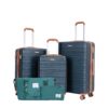 5 Piece Set (20"24"28 +A Travel Bag And A Toiletry Bag), Hard Case Spinner Wheels Luggage Sets With Tsa Lock Carry On Suitcase Luggage Durable Suitcase Color Matching - Dark Green - Image 9