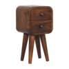 Extra Mini Curved Nightstand - Chestnut - Image 9