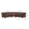 Alton Bay - Leather Symmetrical Sectional - Brown - Image 8