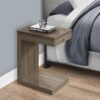 Accent Table, C - Shaped Contemporary & Modern - Taupe - Image 3