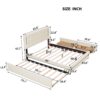 Queen Size Upholstered Platform Bed With Trundle And Drawers - Beige - Image 13