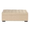 Convertible Folding Sofa Bed Ottoman With Memory Mattress And Tufted Design - Beige - Image 3
