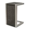 Cape - Coral Wicker C Shaped Table Modern DesignRattan And Aluminum Frame - Brown - Image 9