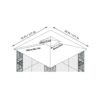 Patio Double Roof Gazebo Replacement Canopy Top Fabric - Gray - Image 6