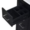 Bathroom Vanity With Ceramic Sink Combo, Frame Bathroom Storage Cabinet, Freestanding Vanity Set With 3 Drawers & Soft Closing Doors - Black - Image 19