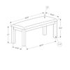 Bench, Rectangular, Upholstered, Dining Room, Entryway, Transitional - Beige - Image 6