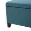 Storage Ottoman Bench With Polyester Upholstery And Wood Frame - Teal - Image 14