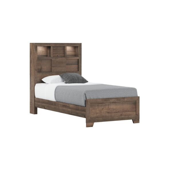 Plinz - Twin Bookcase Bed - Brown