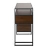 Display Farmhouse Bar Height Table With Storage Space - Black / Walnut - Image 2
