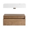 Wall Mounted Bathroom Vanity With Resin Sink And Soft Close Drawer In Imitative - Imitative Oak - Image 15