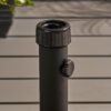 Stylish Concrete Square Wheelie Umbrella Base With Stainless Steel Pole Handle - Teal - Image 6