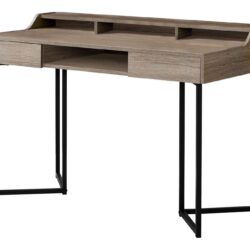 Computer Desk For Home Office, Laptop, Storage Drawers, Versatile Placement - Taupe