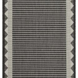 Sunshine - 2'7" X 7'3" Indoor, Outdoor Area Rug, Polypropylene - Anthracite