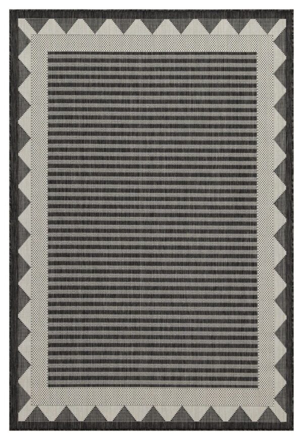 Sunshine - 2'7" X 7'3" Indoor, Outdoor Area Rug, Polypropylene - Anthracite