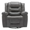 360° swivel And Rocking Home Theater Recliner Manual Recliner Chair With Wide Armrest For Living Room - Gray - Image 7