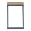 Small C Shaped End Table With Iron Base And Fir Wood Top - Black - Image 4