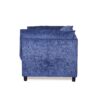 Modern Club Chair With Textured Upholstery And Pillow Accents - Navy Blue - Image 8