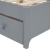 Queen Size Storage Platform Bed With 2 Big Drawers Twin Size Trundle - Gray - Image 10