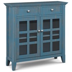 Acadian - Entryway Storage Cabinet - Distressed Coastal Blue