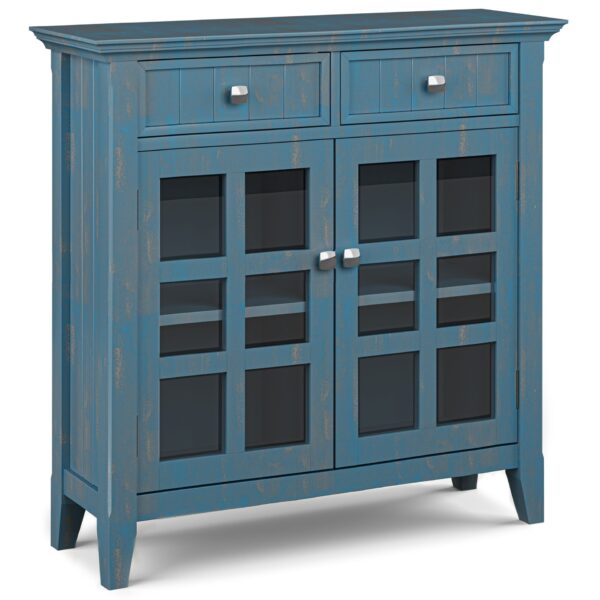 Acadian - Entryway Storage Cabinet - Distressed Coastal Blue