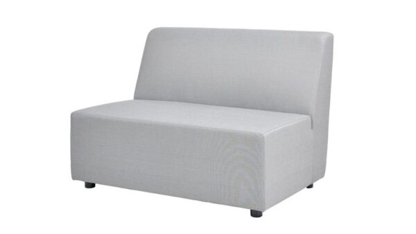 Cleo - Modular Upholstered Deep Seating Patio Armless Loveseat - Light Gray