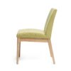 Contemporary Fabric Dining Chairs (Set of 2) - Green / Natural Oak - Image 8