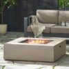 Contemporary 50, 000 Btu Square Fire Table With Clean Lines - Light Gray - Image 5