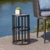 Outdoor Powder Coated Side Table - Gray - Image 2