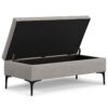 Rebecca - Large Coffee Table Storage Ottoman With Lift Up Lid - Gray - Image 3