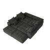 Modern Oversized Modular Sectional Sofa, Sparkling Chenille Fabric Soft Cushion Sofa With 8 Pillows, 8 Pieces Diy Combination Tufted Sofa, No Assembly Required - Black - Image 24