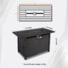 Outdoor Fire Pit Table With Lid High-Quality Materials - Black - Image 6