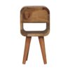 Extra Mini Curve Lower Bedside Table - Oak - Image 3
