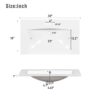 Bathroom Vanity, Modern Bathroom Cabinet With Sink Combo Set, Bathroom Storage Cabinet With A Soft Closing Door And 3 Drawers, Solid Wood Frame, Resin Basin - White - Image 13